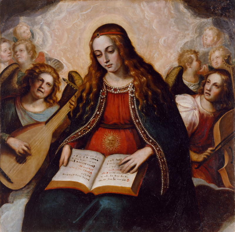 Virgen de la Esperanza con ángeles músicos