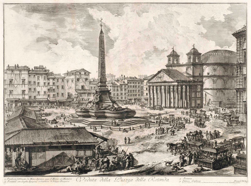 Vista de la Piazza della Rotonda. Vedute di Roma